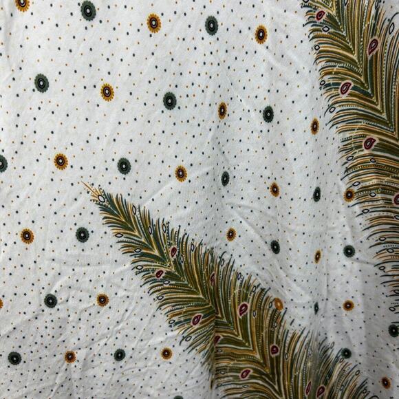 Womens One Size Lightweight Sleeveless Peacock Design Maxi Dress - Picture 4 of 5